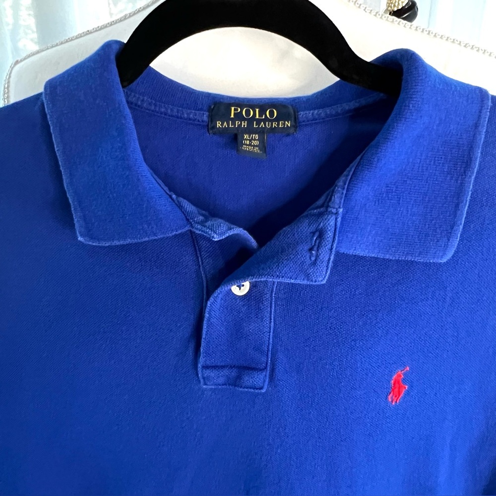 Polo Ralph Lauren Kids Classic Fit Polo Shirt Blue Size 18/20 XL - Picture 2 of 8